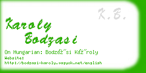 karoly bodzasi business card